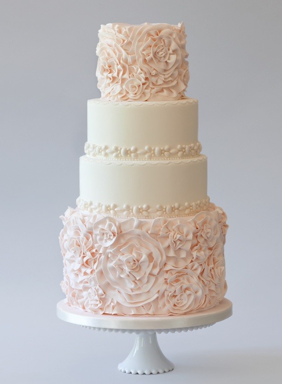 Blush Rose Wedding Cake