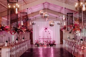 Trendy Neon wedding Reception